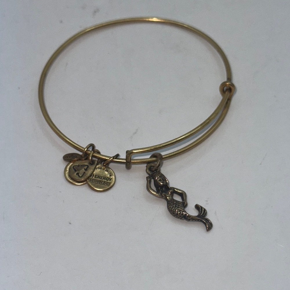 Alex and  Ani Gold tone Mermaid Charm Bracelet